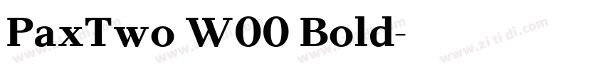 PaxTwo W00 Bold字体转换